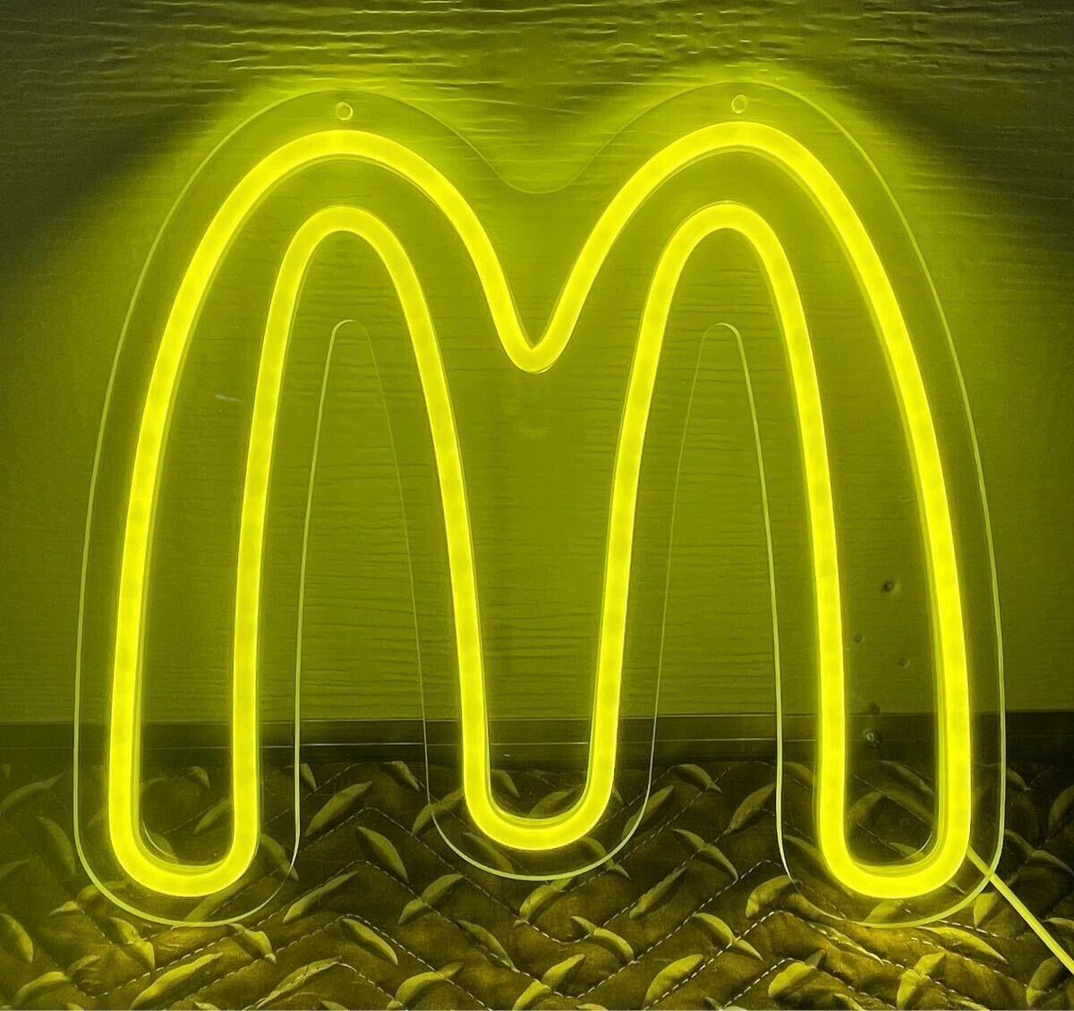 マクドナルド LEDネオン ネオン看板 1色 USB電源 アメリカン雑貨 ガレージ雑貨 吊り下げ式 McDonald i'm lovin' it ゴールデンアーチ 