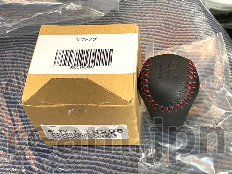 新品 ホンダ純正 アクティトラック HA8 HA9 バモス シフトノブ レッドステッチ 赤 レザー 本革 アクティー Acty Vamos Leather Shift Knob