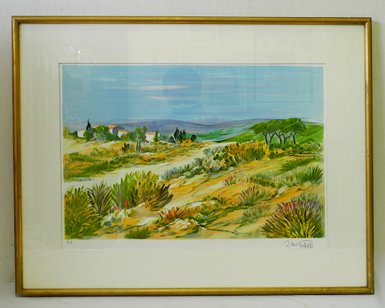 Ray POIRIER リトグラフ Small Provencal farmhouse 版画 サイン入り 12号 HC版　中古　インテリア