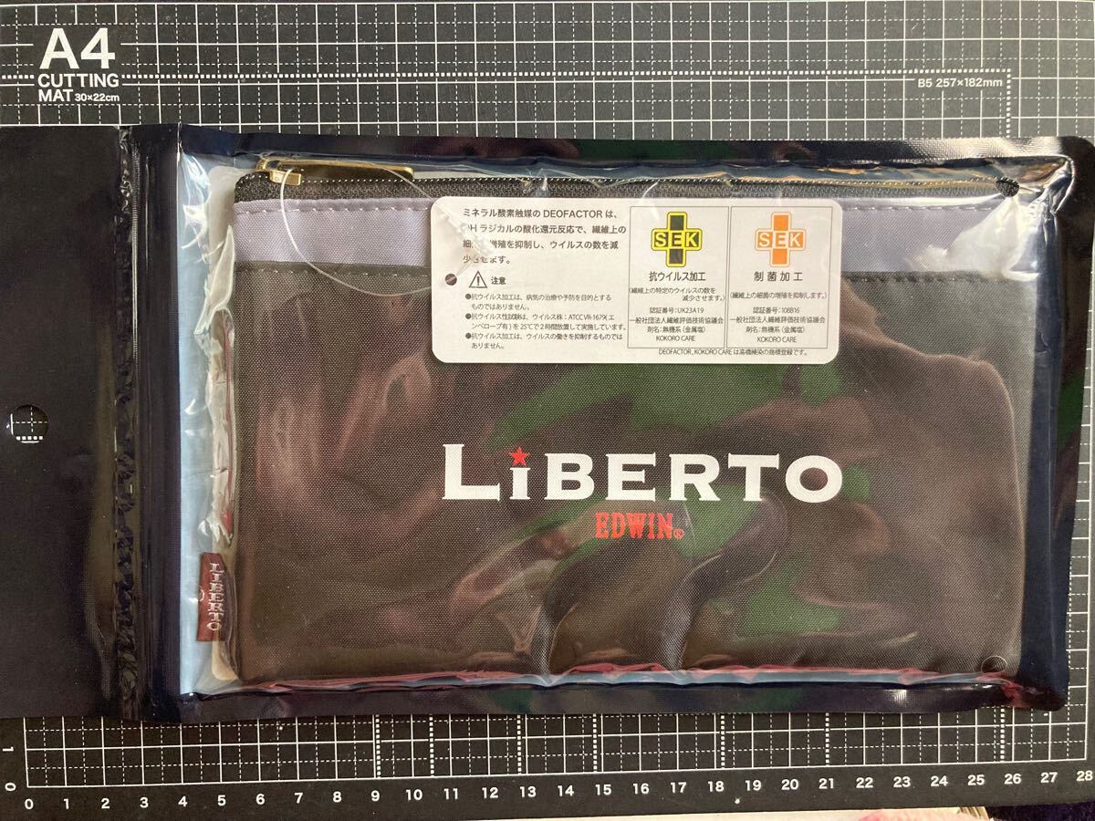 エドウィン　ポーチ　NO.83LB70ポリエステル サイズ12.5×21×1 cm LiBERTO EDWIN ブラック
