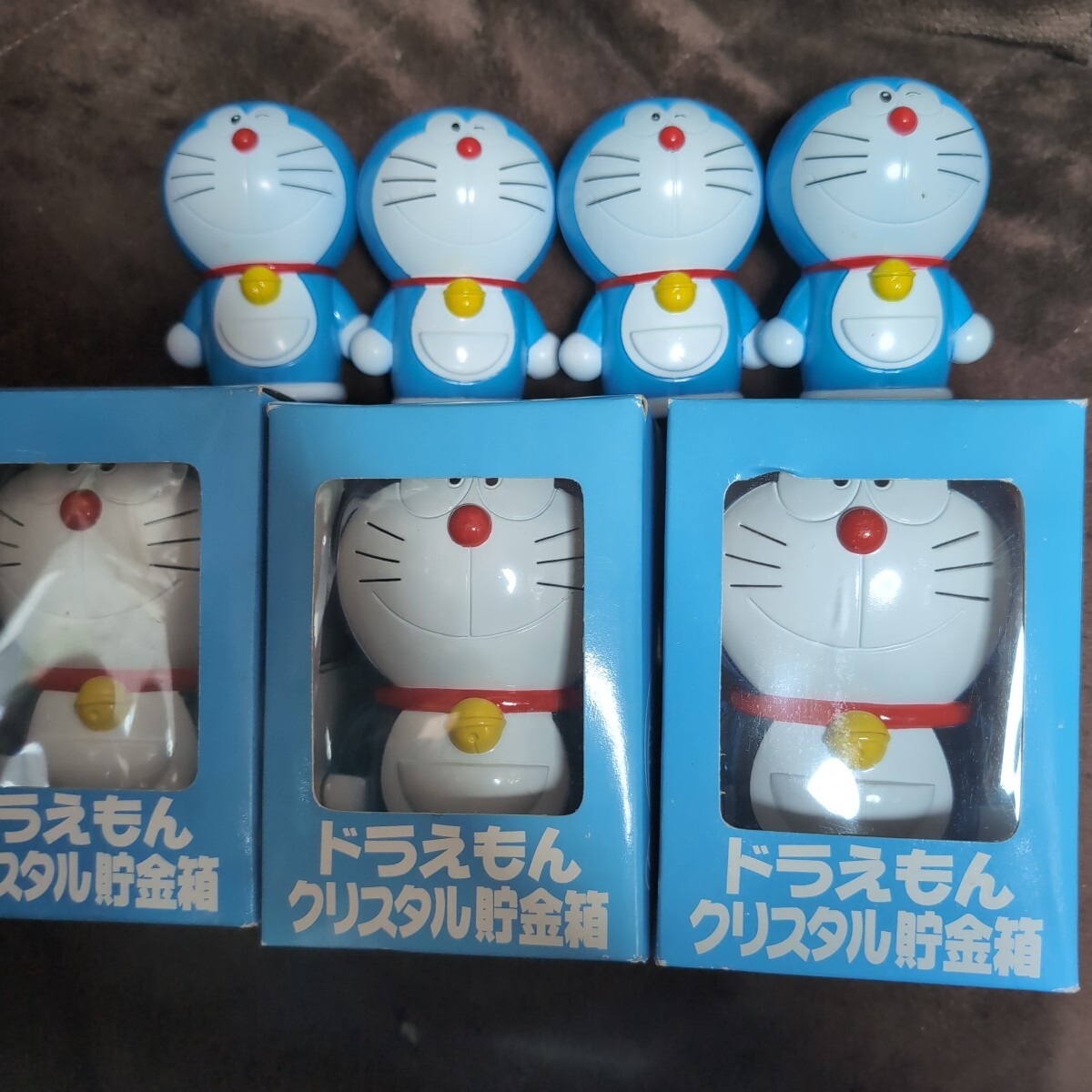 ドラえもんクリスタル貯金額&貯金箱 7個セット(奥)