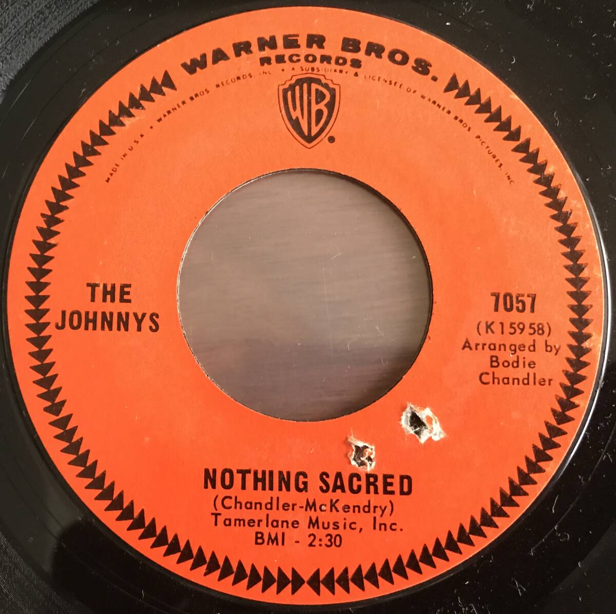 ●THE JOHNNYS (真家ひろみ 飯野おさみ 中谷良 あおい輝彦) / Nothing sacred / I remember●1967年・Warner●