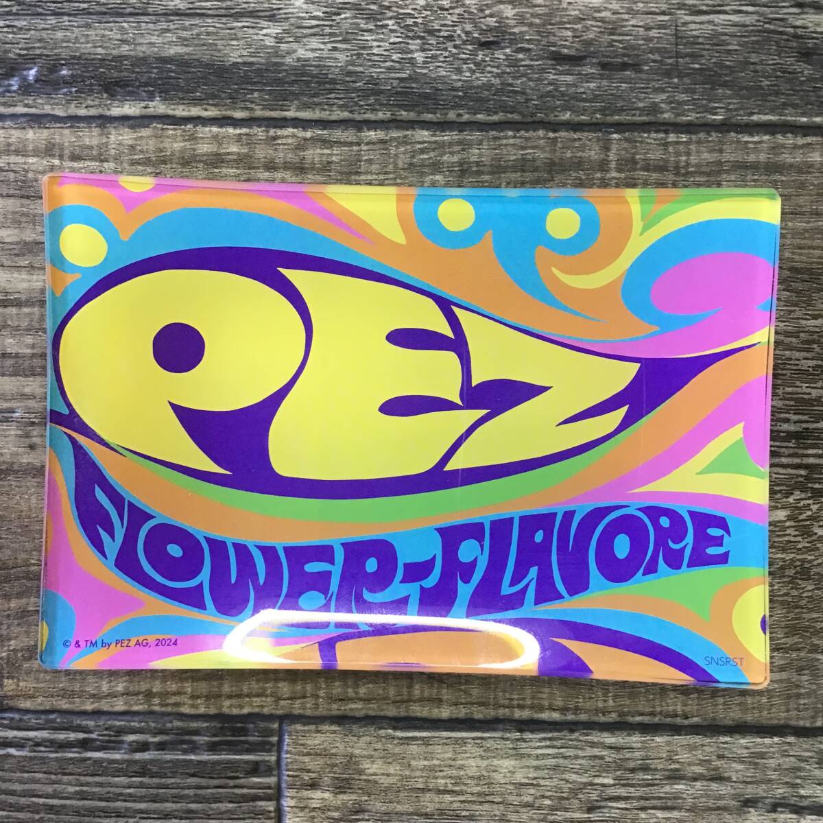 PEZ ペッツ　ガラス小物トレイ　ロゴ　インテリア　雑貨　文具　アクセサリー