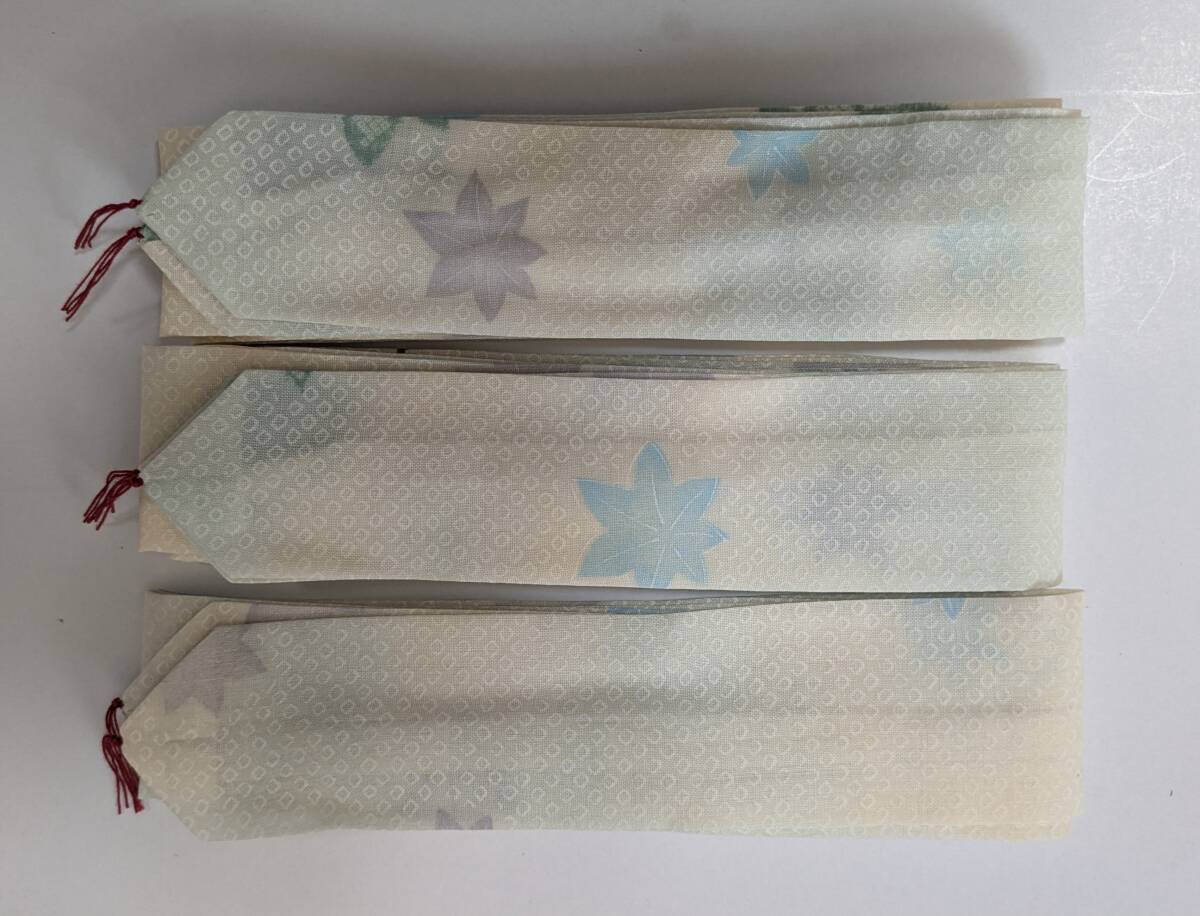 腰ひも　長尺　モスリン　長さ255cm巾5cm　３本セット　ハンドメイド