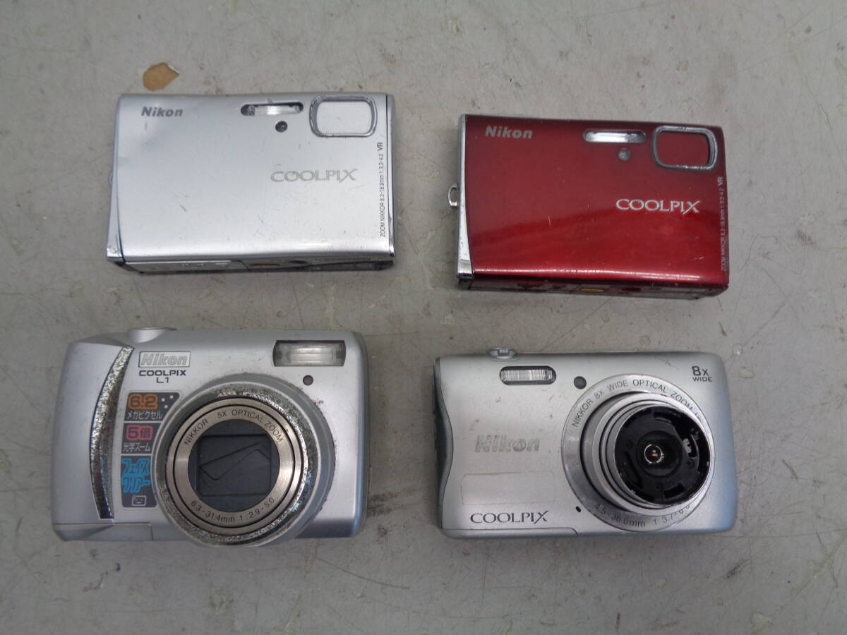 C2466 デジカメまとめ売り4個 Nikon ニコン Coolpix S50 / Coolpix S51 / Coolpix S3700 / Coolpix L1 / ①サイズ / ①AV-3