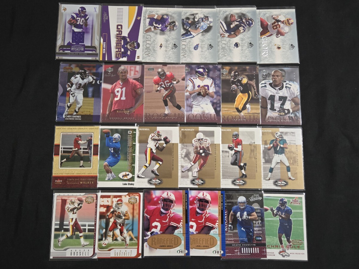 希少 NFL アメフト カード シリアルナンバー入り TONY GONZALEZ MEWELDE MOORE RANDY MOSS 他 まとめセット