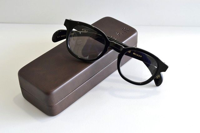 越前國　甚六作　JN-098　セルロイド使用　メガネフレーム　ノー芯製法　ブラック