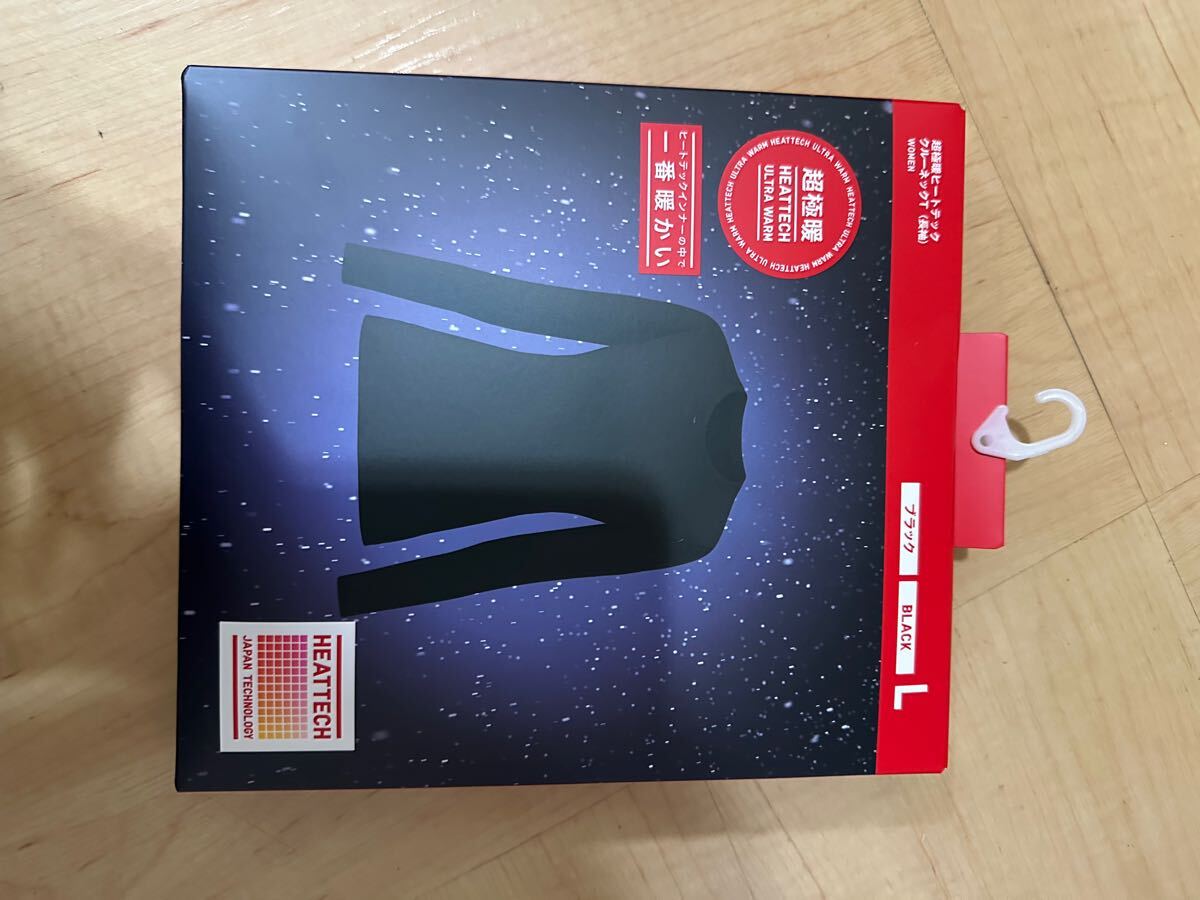 超極暖 ユニクロ ヒートテック WOMEN ユニクロヒートテック ウルトラ ブラックヒート ブラック　Lサイズ　新品未使用　レディース