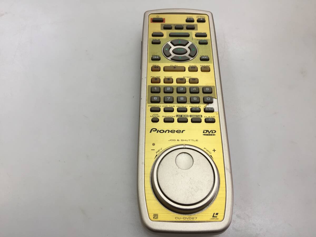 PIONEER パイオニア DVD LDプレーヤー 用リモコン CU-DV027　現状中古品K755