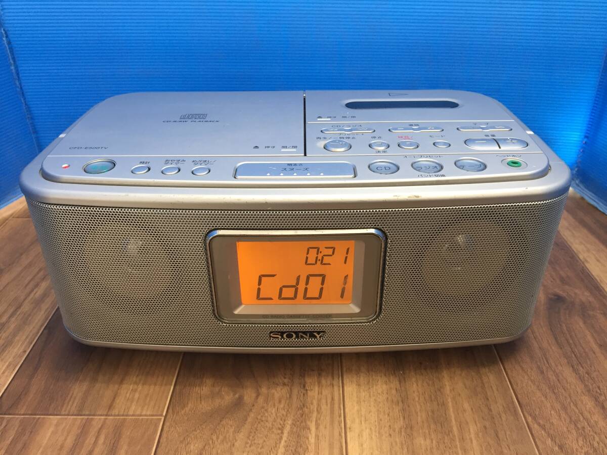 SONY ソニー CDラジカセ CFD-E500TV　難あり　ジャンク5816