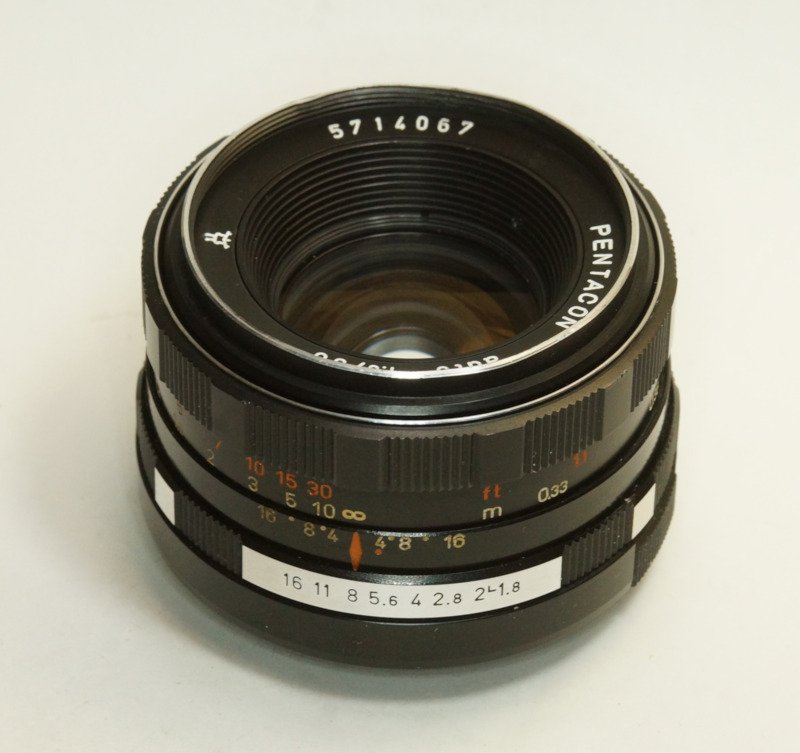 ドイツ製 PENTACON auto 1.8/50 M42 271N-067 ゼブラ 前期型 絞込ボタン ペンタコンマーク