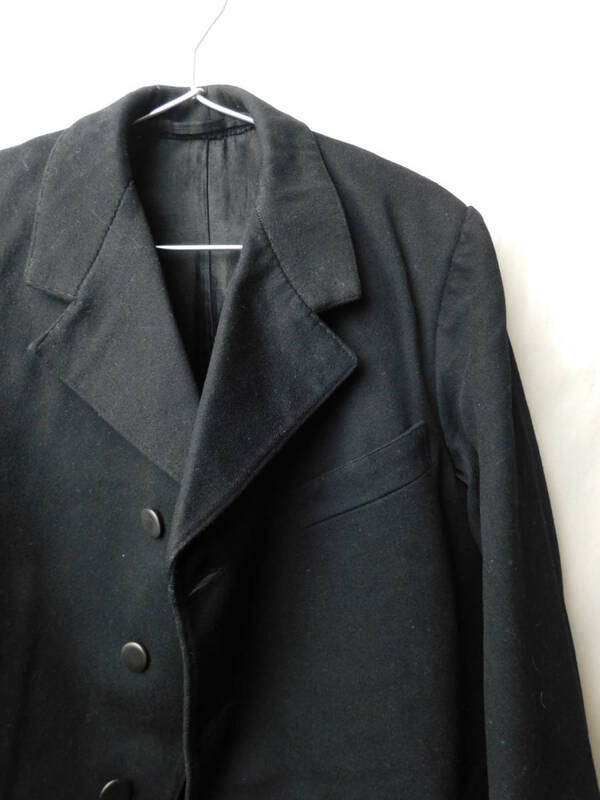 10s20s30s ビンテージ ヨーロッパ ウール サックコート テーラードジャケット 黒 ショート丈