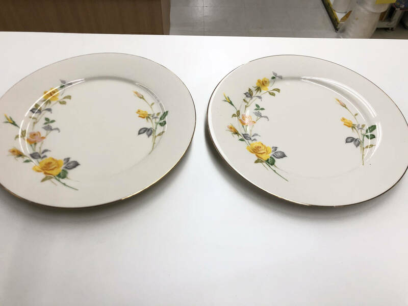 H623★Noritake オールドノリタケ プレート RC 2枚セット★現状品★花柄