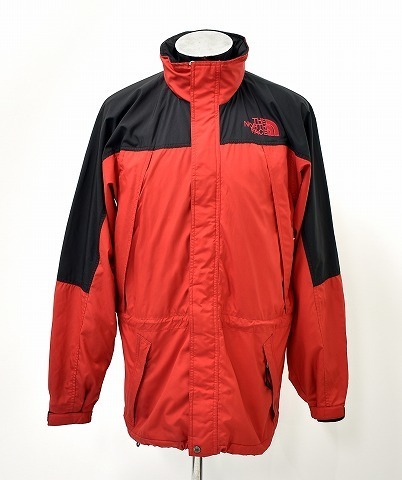 USA古着 THE NORTH FACE　(ザ・ノースフェイス) MOUNTAIN JACKET マウンテンジャケット スノボジャケット ナイロン RED×BLACK M 90’s