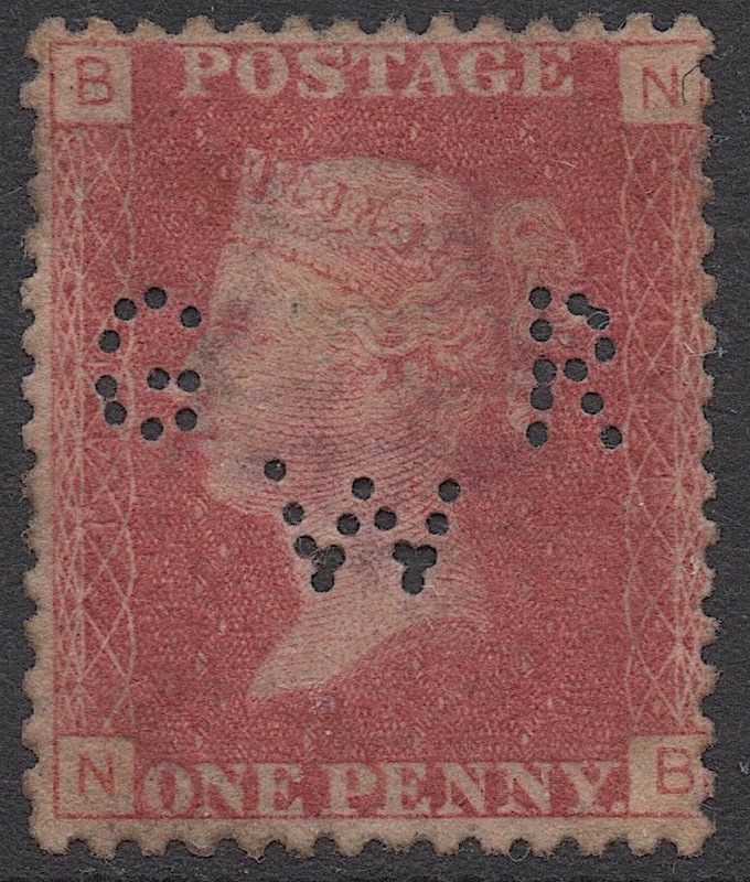 ＊＊＊クラッシック切手イギリス・ヴィクトリア女王1864年ペニーレッド「スコット＃3３P141」逆さま透かし、未使用