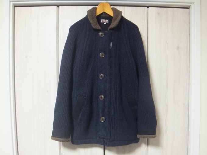 BLUEBLUE 圧縮ニットジャケット ネイビー 2（M）☆ブルーブルー 聖林公司 日本製 紺 N-1型
