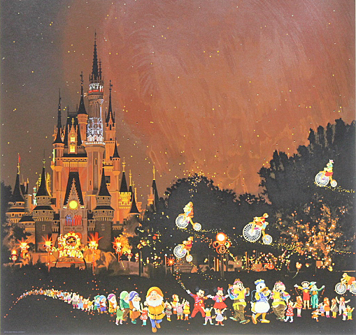 ■☆ヒロヤマガタ（山形博導） 【ブラウンキャッスル】 ディズニー シルクスクリーン 直筆サイン エディション有り 保証書有り