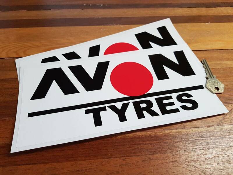 送料無料 Avon エイボン タイヤ 250mm x 115mm 2枚セット ステッカー デカール