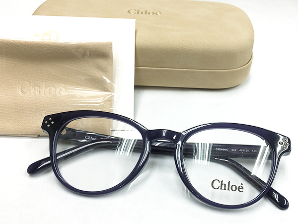 Chloe クロエ 正規品 メガネフレーム CE2680A-424 ブルー 青 紺 新品 フルリム レディース 度付き加工可