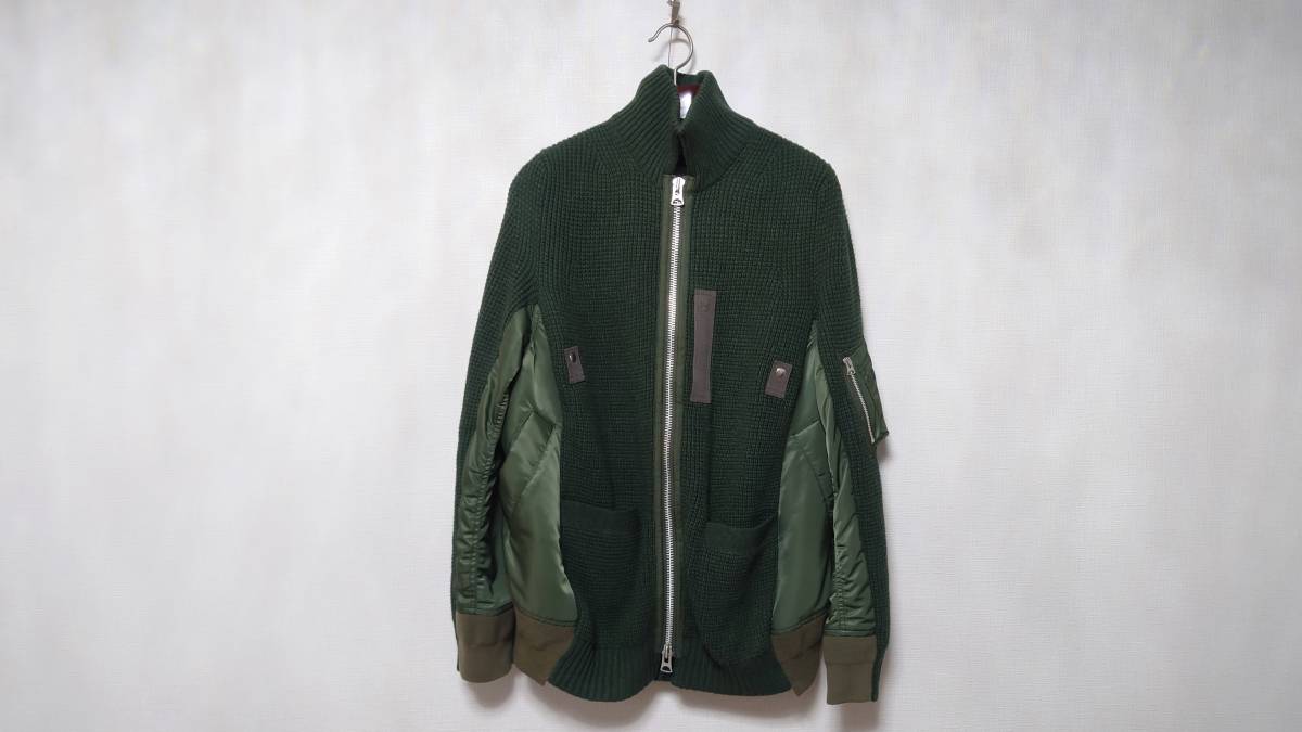 SACAIニットドッキングジャケット　SIZE２