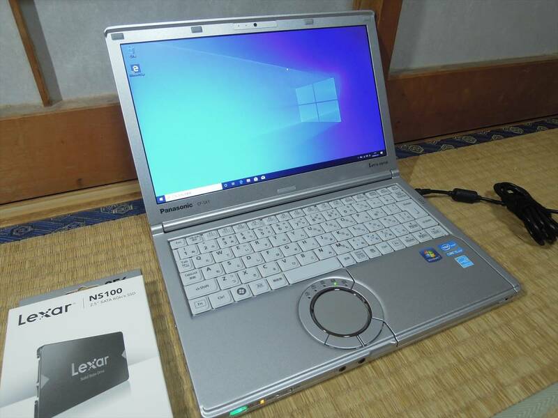 Core i5 SSD モバイルノート CF-SX1 パナソニック (Win10/Core i5 2540M_2.6GHz/SSD 256GB/4GB/office2013)レッツノート 中古