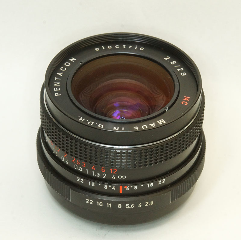 ドイツ製 PENTACON electric 2.8/29 Red MC M42 131RNB-204 A/M切替レバー 前期型