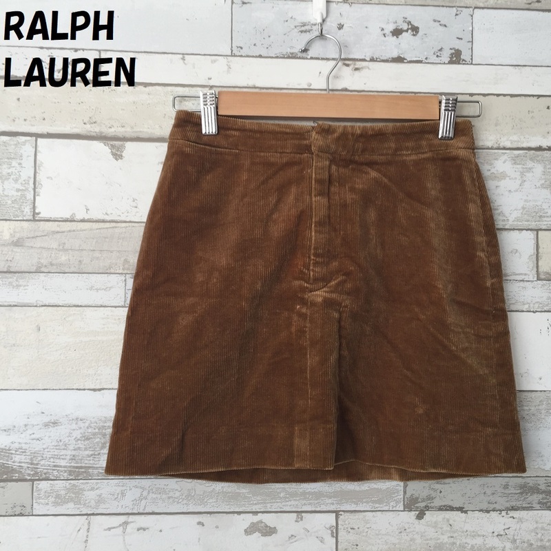 【人気】RALPH LAUREN/ラルフローレン コーデュロイスカート ブラウン サイズ7/1167