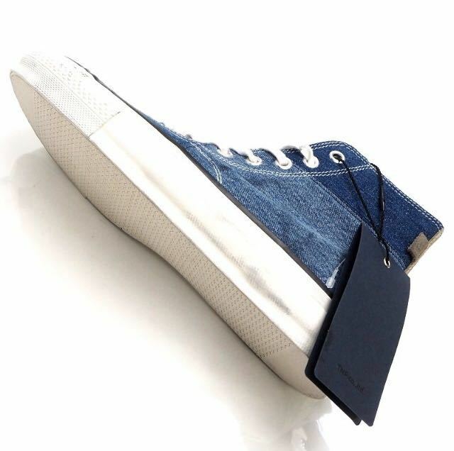 nonnative DWELLER TRAINER HI PATCHWORK USED DENIM by SPINGLE MOVE for ISETAN hobo vendor 伊勢丹 ノンネイティブ