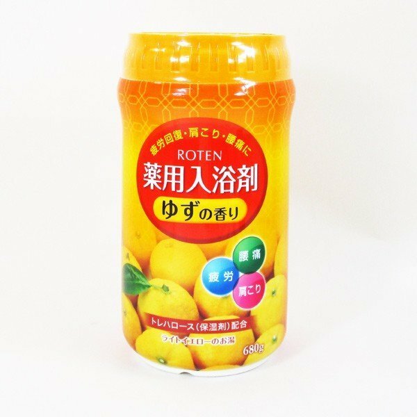 薬用入浴剤 日本製 露天/ROTEN ゆずの香り 680g ｘ４個*送料無料一部地域除く