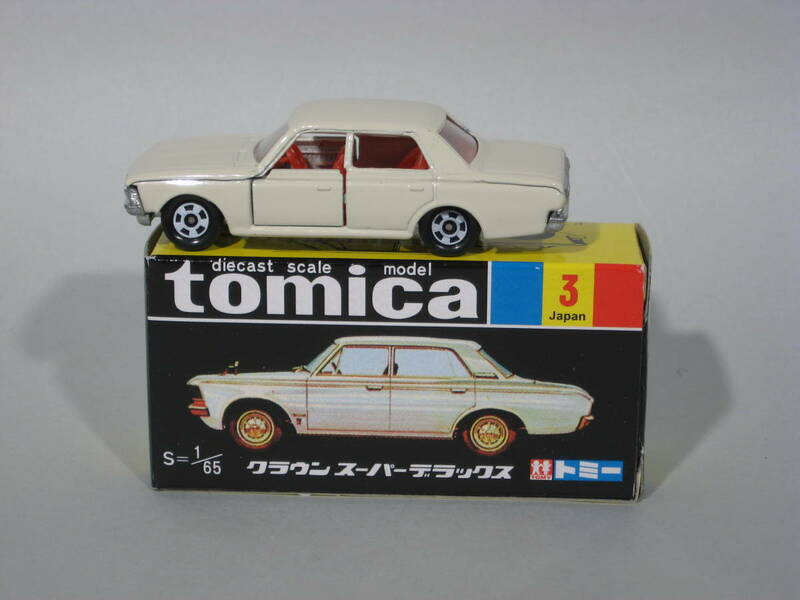 トミー トミカ 30周年記念限定品 黒箱 No3-1 1/65 トヨタ クラウン スーパーデラックス 中国製 TOMY TOMICA TOYOTA CROWN (中古・新同美品)