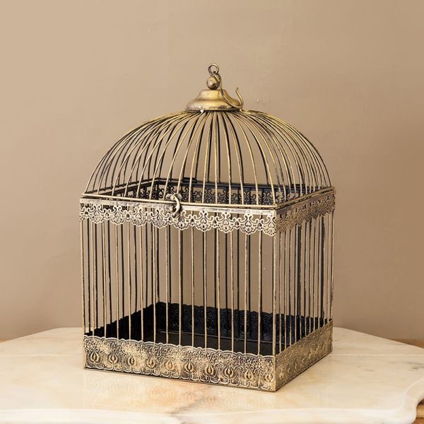 アイアン バードケージ ダークゴールド 飾り 置物 インテリア 店舗 什器 飾り ディスプレイ おしゃれ かわいい