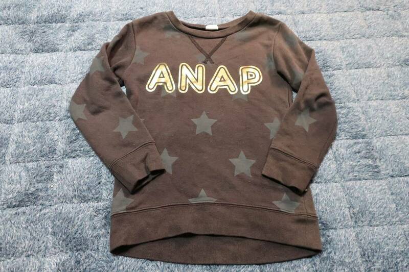 ●○●ＡＮＡＰ＊星柄トレーナー＊ブラック＊１１０ｃｍ●○●