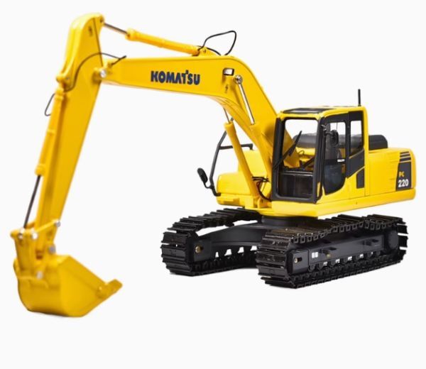 ★可動式★コマツ PC 220 ショベルモデル シミュレーション 合金車 装飾オリジナルエンジニアリング車両 装飾品 1/50 0955⑰