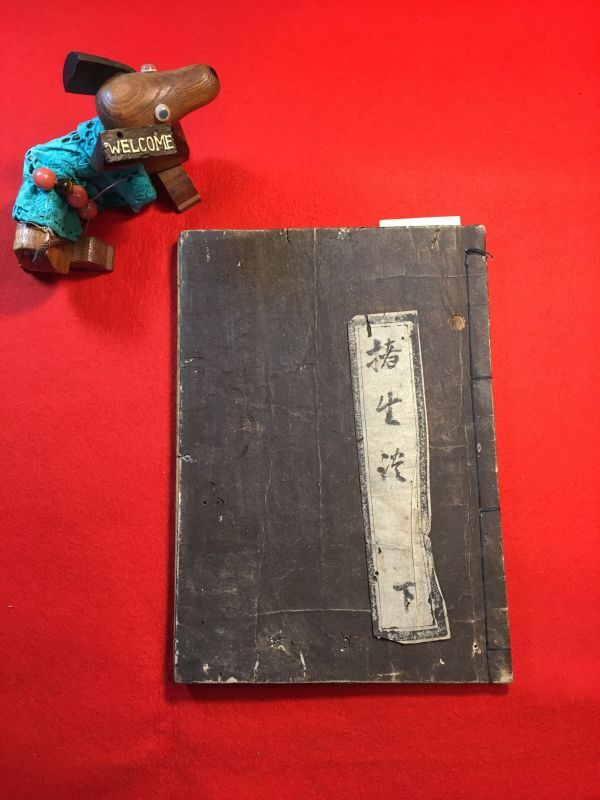 絵入り版本「像異本楮生譚 下之巻」文化5年刻 全3巻のバラ 月花亭東漁編次 東春嶺画圖 折檻を受ける小春(遊女)　楮生という間夫あり