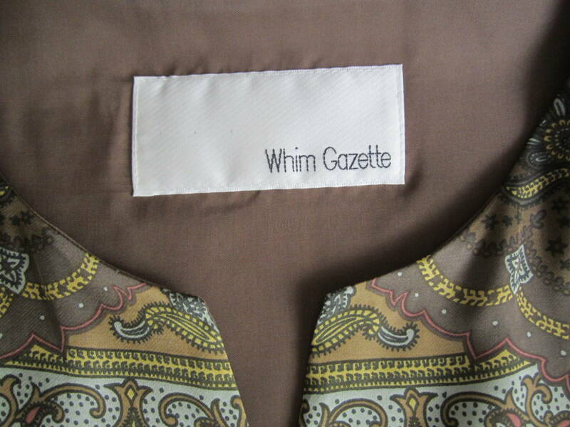 ★Whim Gazette/ウィムガゼット★美品！カシミールプリント ワンピース サックドレス sizeFree