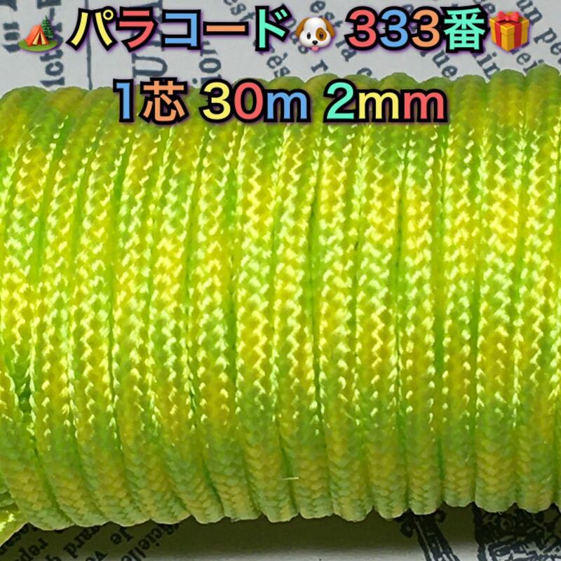 ☆★パラコード★☆１芯 ３０m ２mm☆★３３３番★手芸とアウトドアなど用★