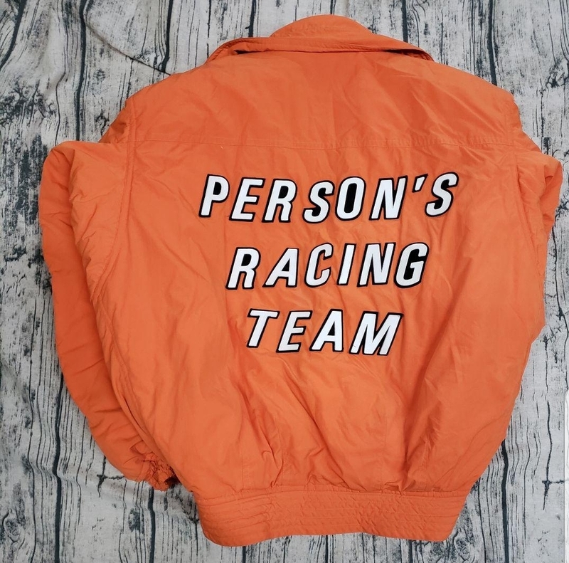 80s person's persons racing team パーソンズ　レーシングチーム　レーシングジャケット　中綿　オレンジ