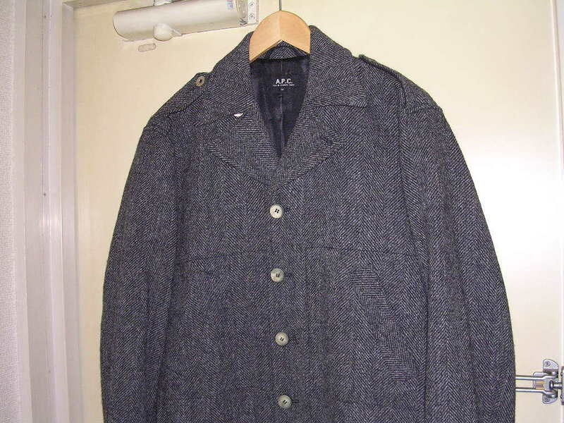 美品 フランス製 A.P.C. M-1941 フィールドジャケット ツイードウール仕立て M old vintage アーペーセー 90s