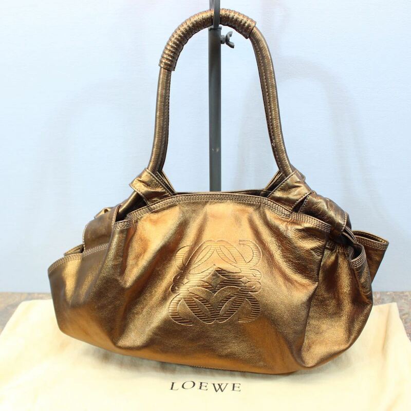 LOEWE NAPPA AIRE ANAGRAM PATTERNED EMBOSSED LEATHER HAND BAG/ロエベナッパアイレアナグラム柄型押しレザーハンドバッグ