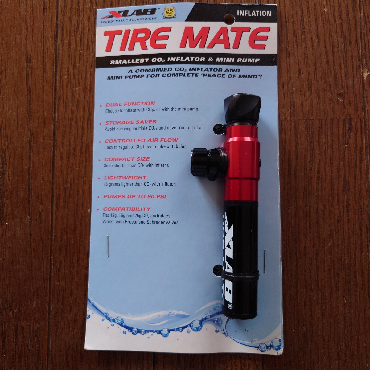 貴重☆極小軽量XLab Tire Mate CO2インフレーター&ミニポンプ　携帯ポンプ　ロードバイク　トライアスロン