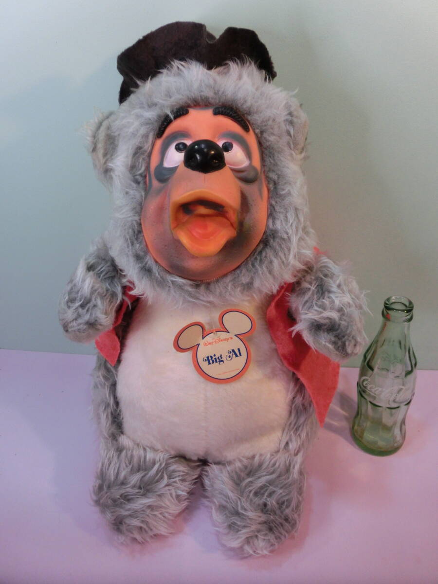 ディズニー カントリーベア シアター◆ビッグアル ビンテージ ぬいぐるみ人形45㎝◆Disney Country Bear BIG ALラバーフェイス くま レトロ