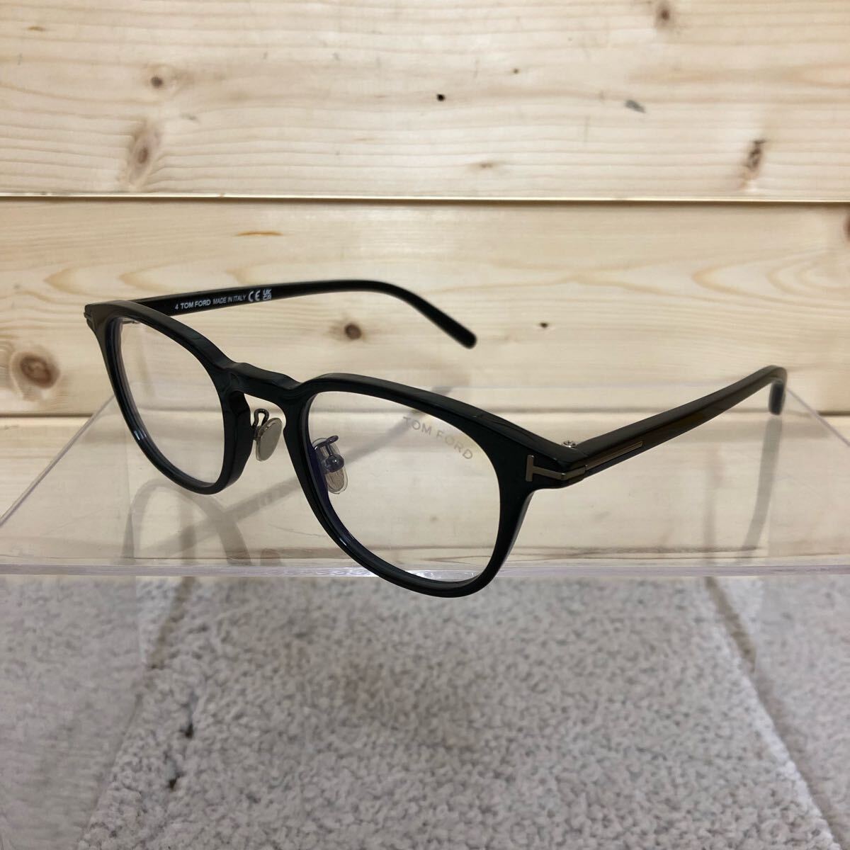 (26) TOM FORD 日本企画モデル ブルーライトカット 48サイズ TF-5725-D-B-N 001 トムフォード ウェリントンタイプ メガネ