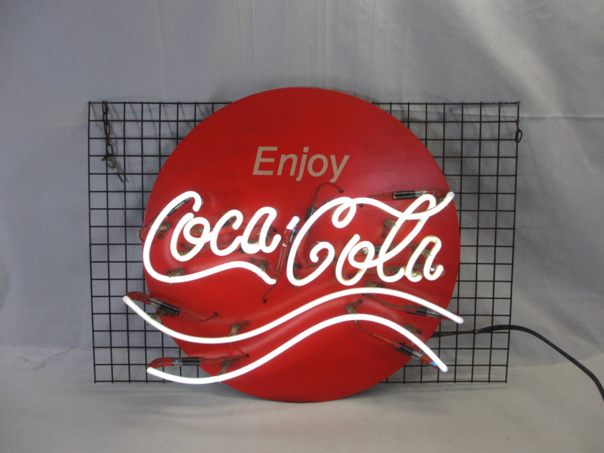 X56◇ビンテージ.Coca-Cola ネオンサイン管 コカ・コーラ◇ショップ用 電飾看板◇部屋、ガレージやお店の飾りに.非売品で超稀少な当時物◇
