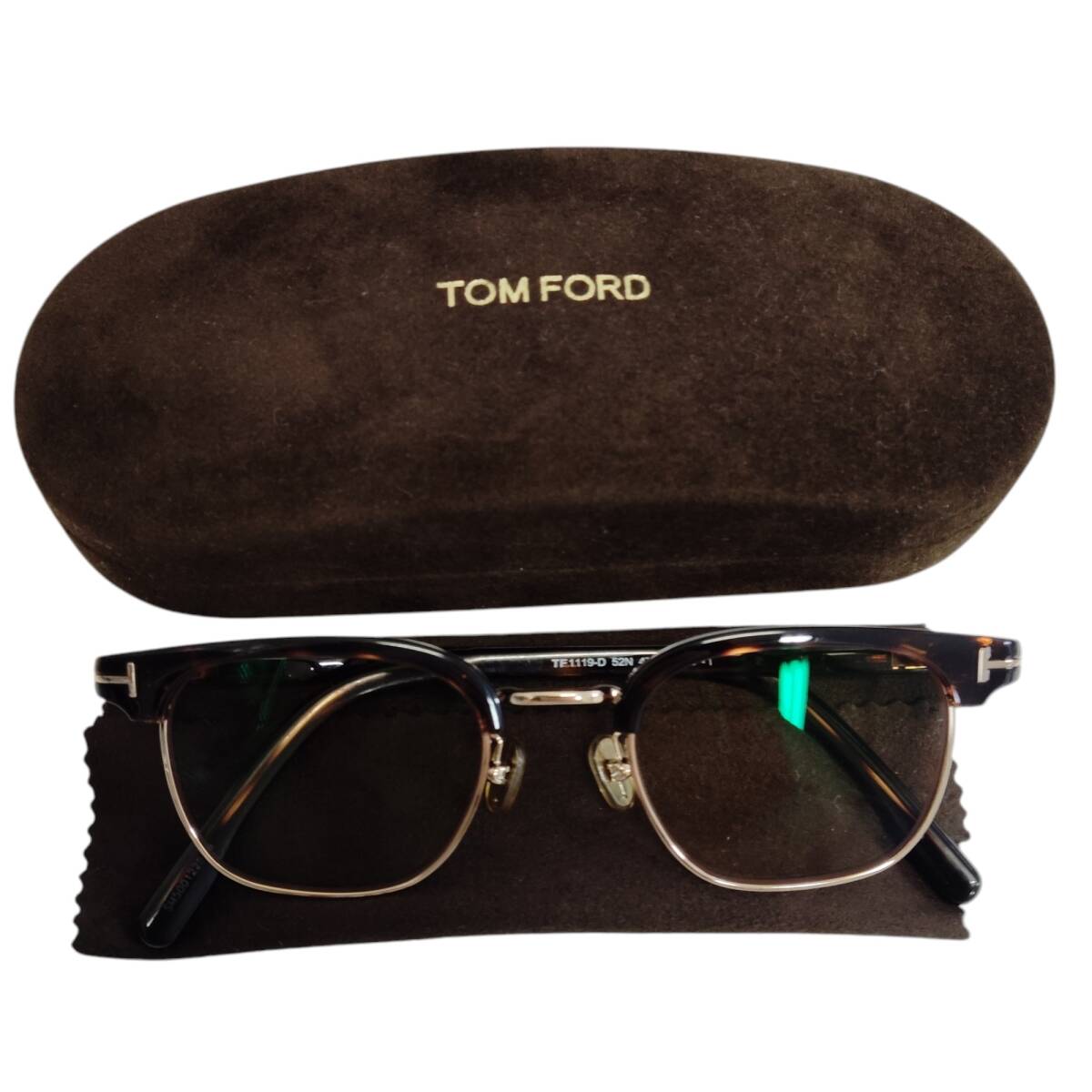 【中古品】TOM FORD トムフォード サングラス アジアンフィット 47□21 145 ブラック ダークハバナ FT1119-D A83141RD