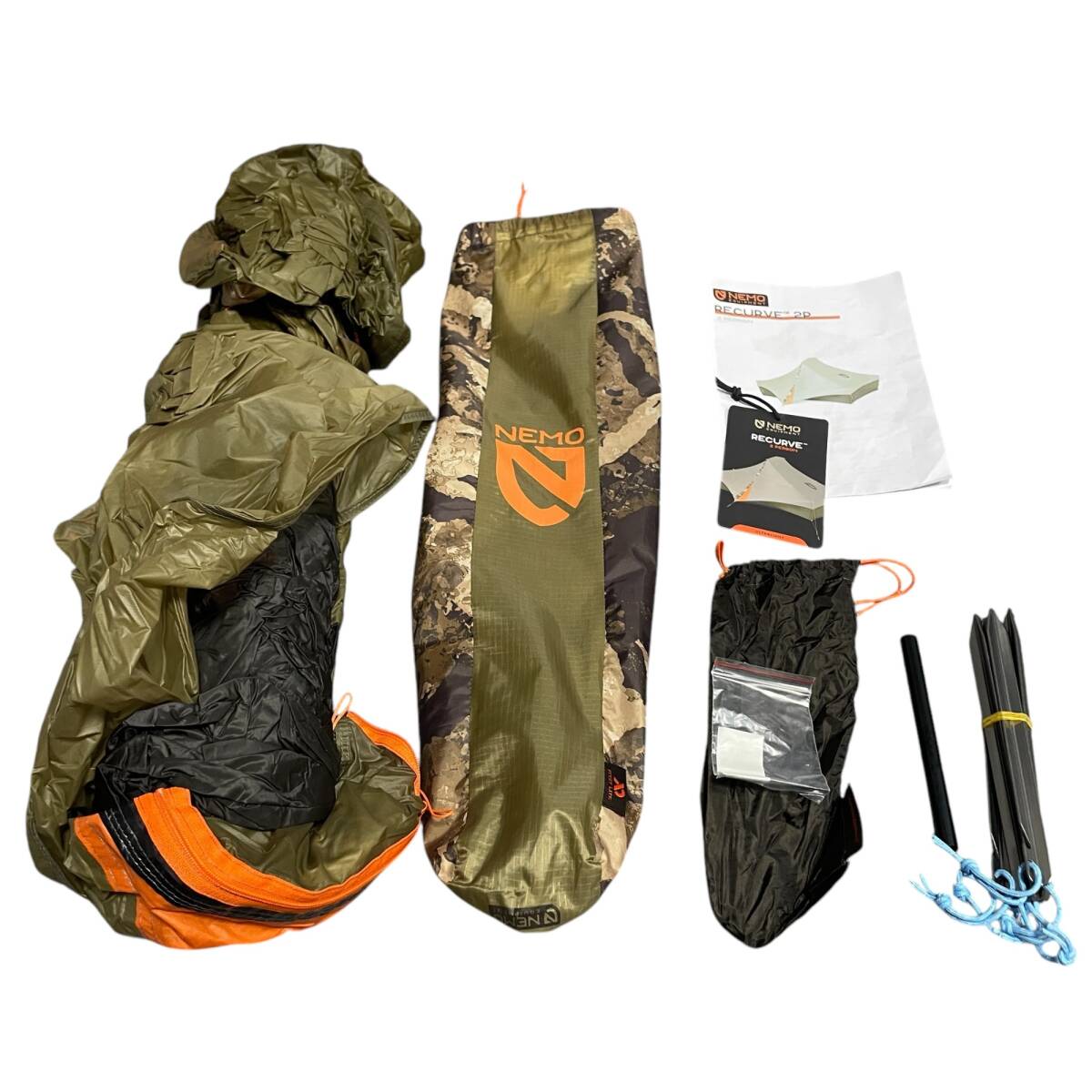 ◆中古品◆ NEMO ニーモ リカーブ 2p RECURVE FIELD COLLECTION テント 2人用 軽量 666g キャンプ アウトドア用品 V83871NF