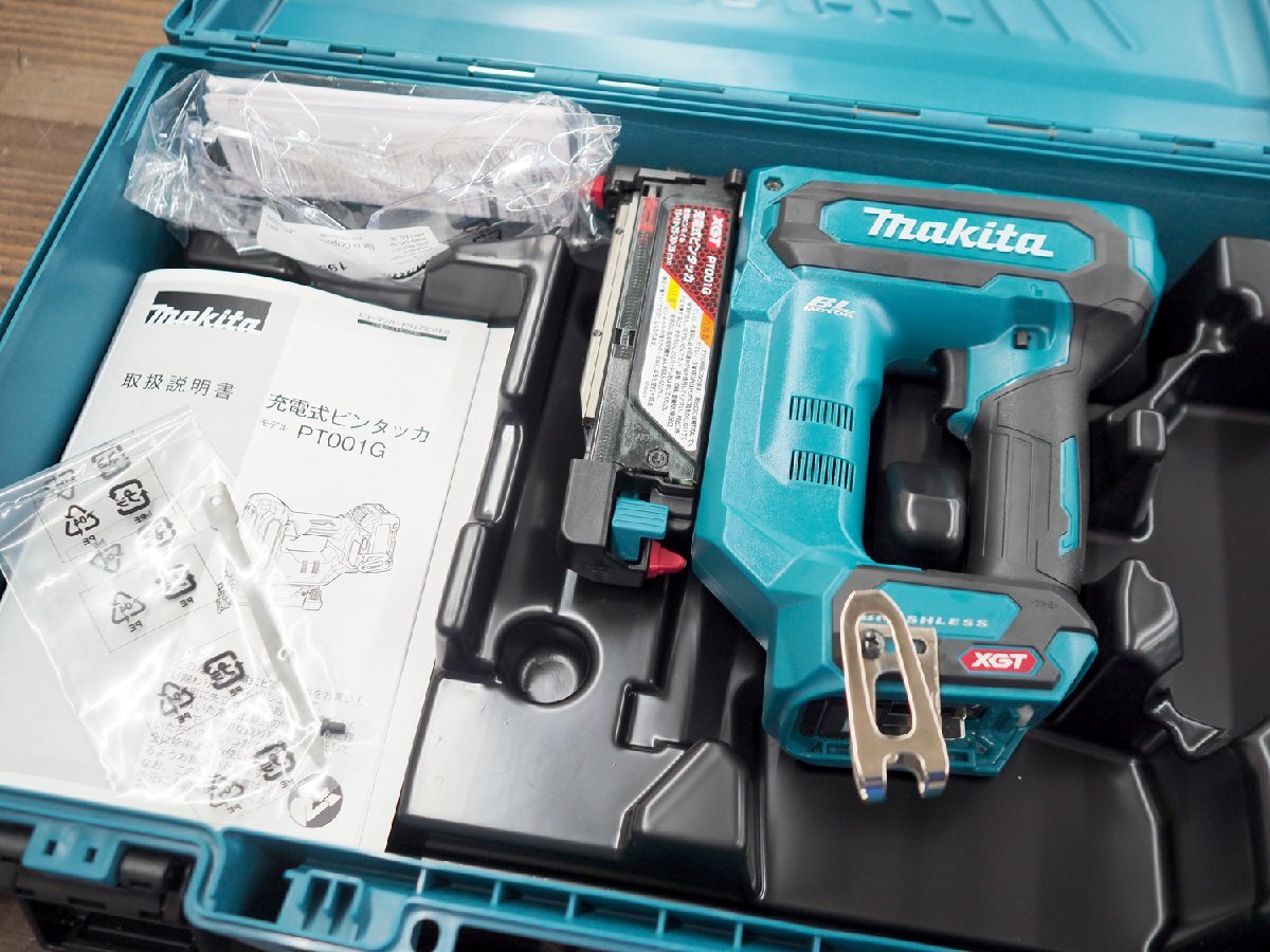 新品未使用 makita マキタ PT001GZK 充電式ピンタッカ 40Vmax 本体・ケースのみ バッテリー別売 電動工具