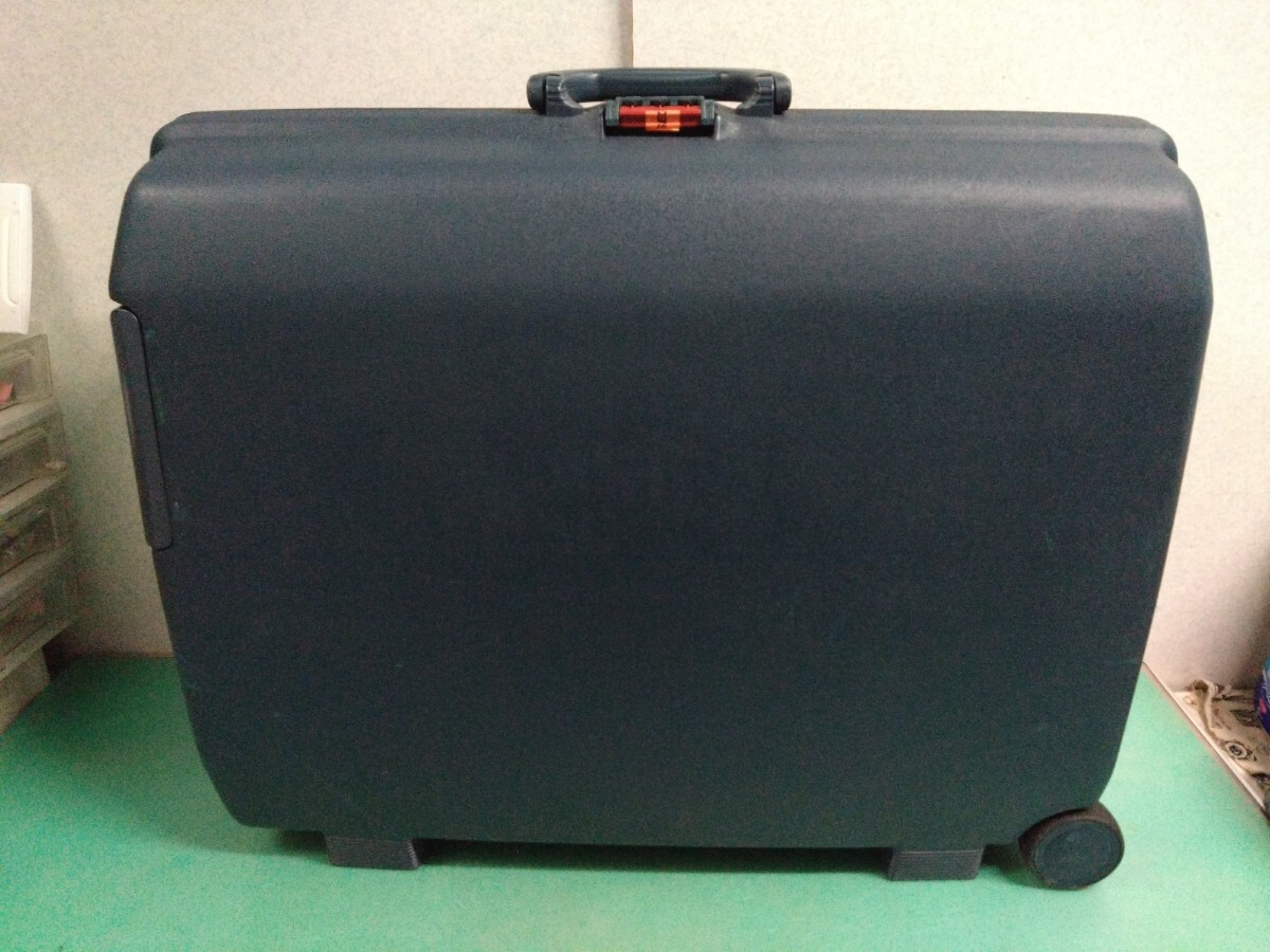●レトロ お洒落 SAMSONITE サムソナイト キャリーケース/鍵なし ダイヤルロック OK/スーツケース H52(53) W68 D21cm ネイビー 中古 ④ 