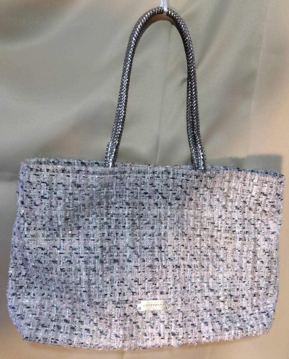  ANTEPRIMA アンテプリマ WIRE TWEED レディースワイヤーハンドル ツイード トートバッグ ピンク系 中古 送料無料