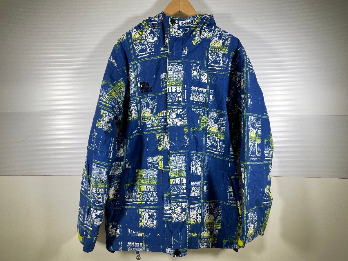 RIDE ライド スノボジャケット サイズ M RN86918 CA30195 ブルー系 スノボ ウェア ジャケット スノーウェア ユーズド
