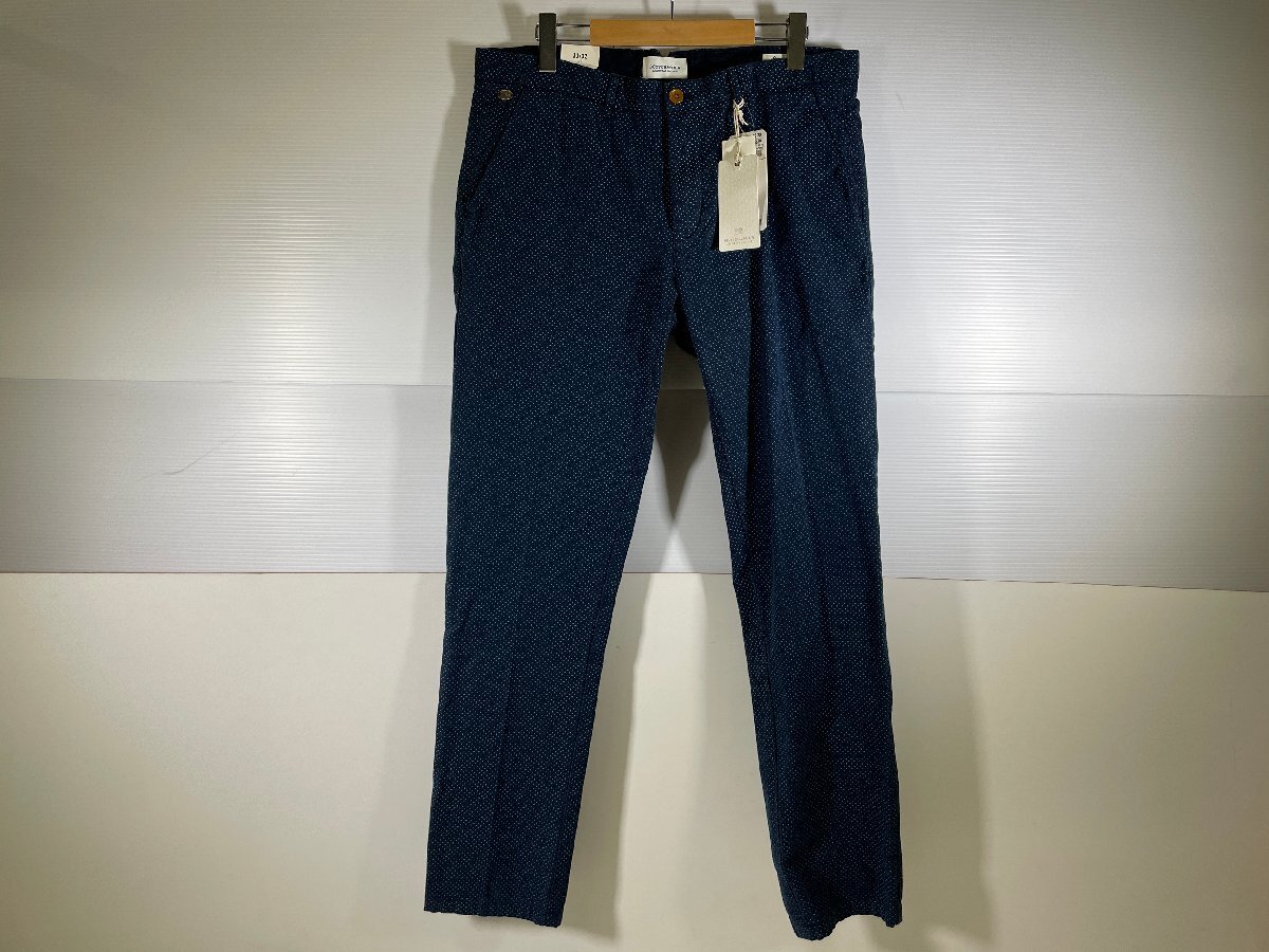 SCOTCH＆SODA スコッチアンドソーダ パンツ サイズ 33 ネイビー ドット柄 メンズ パンツ ボトムス タグ付き ユーズド